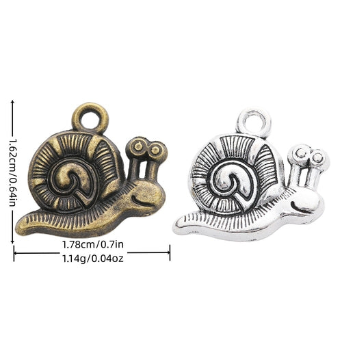 Zinc Alloy Snail Charm Pendant for DIY Necklace Bracelet Jewelry Making
