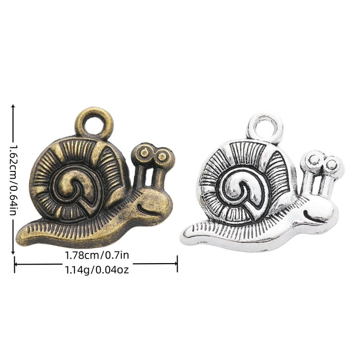 Zinc Alloy Snail Charm Pendant for DIY Necklace Bracelet Jewelry Making