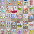 Sweet Floral Chiffon Tassel Drop Earrings With Alloy Accents And Silver Needle Posts view 1