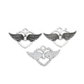 Antique Silver Zinc Alloy Winged Heart Charm Pendant No.214563 for DIY Necklace Bracelet Jewelry Making view 2