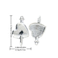 Antique Silver Zinc Alloy Heart Charm Pendant No.658195 for DIY Necklace Bracelet Jewelry Making view 1