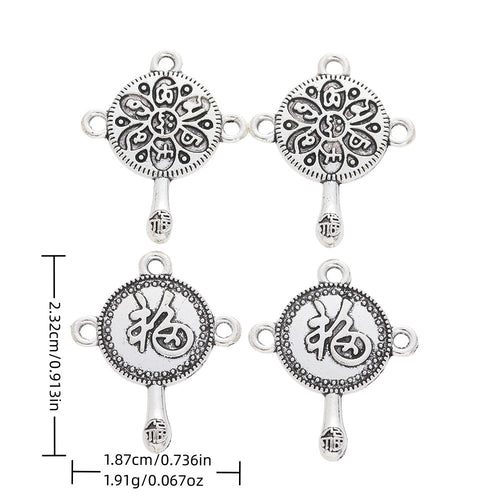 Antique Silver Zinc Alloy Rattle Drum Charm Pendant for DIY Necklace Bracelet Jewelry Making