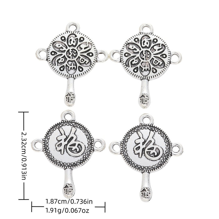 Antique Silver Zinc Alloy Rattle Drum Charm Pendant for DIY Necklace Bracelet Jewelry Making