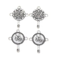 Antique Silver Zinc Alloy Rattle Drum Charm Pendant for DIY Necklace Bracelet Jewelry Making view 2