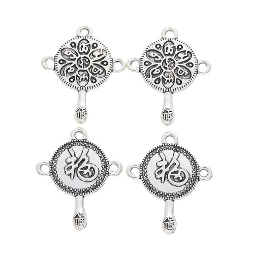 Antique Silver Zinc Alloy Rattle Drum Charm Pendant for DIY Necklace Bracelet Jewelry Making