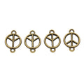 Zinc Alloy Peace Sign Charm Pendant No.934396 for DIY Necklace Bracelet Jewelry Making view 2