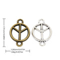 Zinc Alloy Peace Sign Charm Pendant No.934396 for DIY Necklace Bracelet Jewelry Making view 1