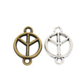 Zinc Alloy Peace Sign Charm Pendant No.934396 for DIY Necklace Bracelet Jewelry Making view 4
