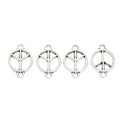 Zinc Alloy Peace Sign Charm Pendant No.934396 for DIY Necklace Bracelet Jewelry Making view 3