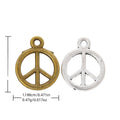 Zinc Alloy Peace Sign Charm Pendant No.846161 for DIY Necklace Bracelet Jewelry Making view 1