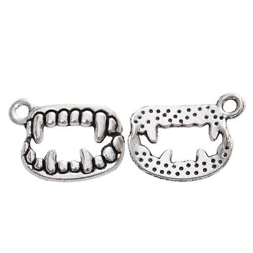 Zinc Alloy Tooth Charm Pendant for DIY Necklace Bracelet Jewelry Making