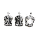 DIY Vintage Alloy Crown Large Hole Bead Jewelry Accessory For European Bracelets And Necklaces view 2