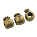 DIY Vintage Alloy Dollar Money Bag Large Hole Beads For European Bracelet Necklace Jewelry view 3