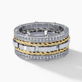 Two Tone Electroplated Metal Simple Band Ring, Unisex Daily Fashion Niche Personality Jewelry view 5