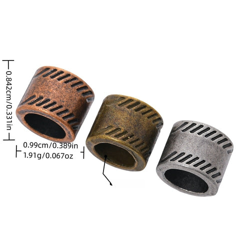 Vintage Alloy Large Hole Beads For DIY Handmade European Bracelet And Necklace Jewelry – Antique Bronze