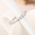Women's Minimalist Geometric Faux Opal Tail Ring, Simple Fashion Jewelry For Daily Wear view 5