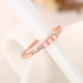 Women's Minimalist Geometric Faux Opal Tail Ring, Simple Fashion Jewelry For Daily Wear view 3