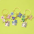 Metal House Flower Mushroom Keychain Cute Bag Charm view 1