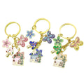Metal House Flower Mushroom Keychain Cute Bag Charm view 5