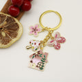 Metal House Flower Mushroom Keychain Cute Bag Charm view 6