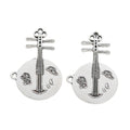 Zinc Alloy Guitar Charm Pendant No.321445 for DIY Necklace Bracelet Jewelry Making view 2