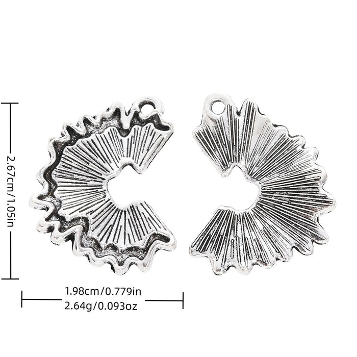 Antique Silver Zinc Alloy Pencil Shavings Charm Pendant for DIY Necklace Bracelet Jewelry Making