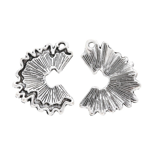 Antique Silver Zinc Alloy Pencil Shavings Charm Pendant for DIY Necklace Bracelet Jewelry Making