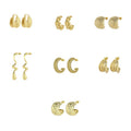 European American Light Luxury Stainless Steel Geometric Stud Earrings For Women Vintage Metal Jewelry view 5