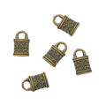 Zinc Alloy Lock Charm Pendant for DIY Necklace Bracelet Jewelry Making view 3