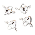 Zinc Alloy Heart Lock Charm Pendant No.100494 for DIY Necklace Bracelet Jewelry Making view 4