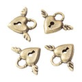 Zinc Alloy Heart Lock Charm Pendant No.100494 for DIY Necklace Bracelet Jewelry Making view 3