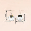 Cute Women's Dangle Earrings With Cat And Coffee Theme For Sweet Korean Style Outfits view 4