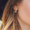 Electroplated Turtle Water Drop Hoop Earrings For Women, Trendy Niche Animal Ear Accessories view 3
