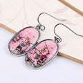 Vintage Metal Drop Earrings For Women, Pink Faux Texture Lady Alloy Sticker Style Ear Jewelry view 3