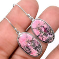 Vintage Metal Drop Earrings For Women, Pink Faux Texture Lady Alloy Sticker Style Ear Jewelry view 1