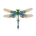 Gold Tone Silver Tone Dragonfly Enamel Two Designs Metal Brooch Pin view 7