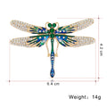 Gold Tone Silver Tone Dragonfly Enamel Two Designs Metal Brooch Pin view 2