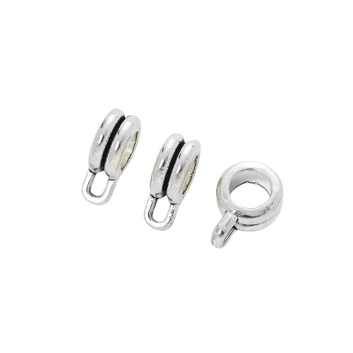 Vintage Zinc Alloy Three Way Single Dangle Perforated Large Hole Beads For DIY European Bracelet (6594)