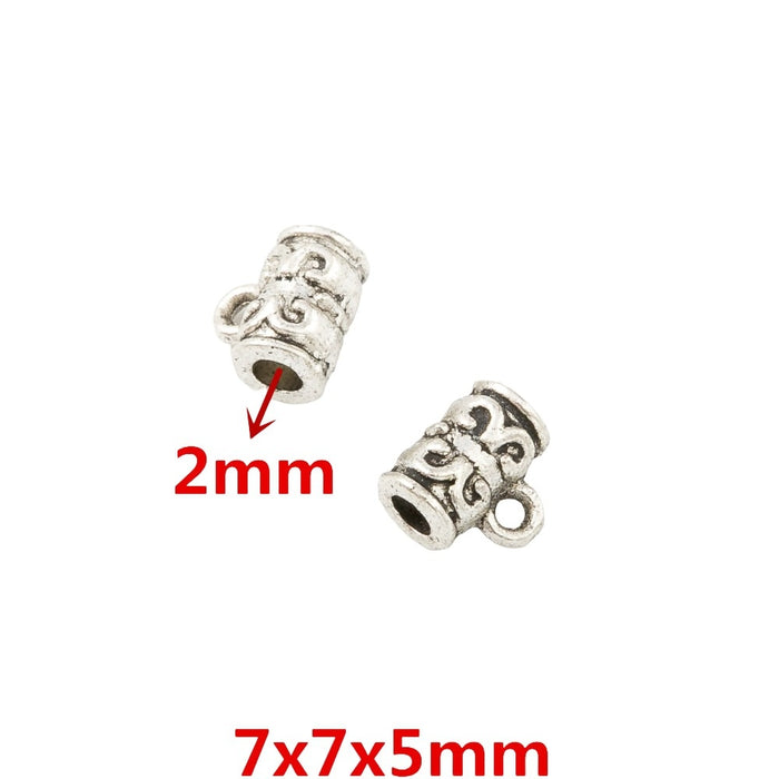 DIY Vintage Zinc Alloy Three Way Single Loop Large Hole Beads For European Bracelets
