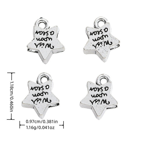 Vintage Zinc Alloy Three Way Single Dangle Perforated Large Hole Beads For DIY European Bracelet – Antique Silver