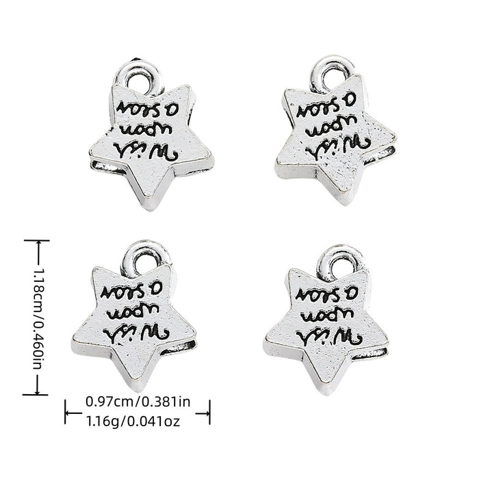 Vintage Zinc Alloy Three Way Single Dangle Perforated Large Hole Beads For DIY European Bracelet – Antique Silver