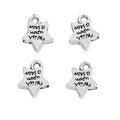 Vintage Zinc Alloy Three Way Single Dangle Perforated Large Hole Beads For DIY European Bracelet – Antique Silver view 2