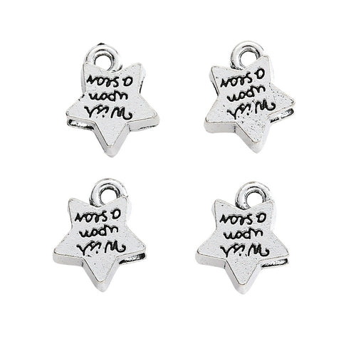Vintage Zinc Alloy Three Way Single Dangle Perforated Large Hole Beads For DIY European Bracelet – Antique Silver