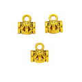 Vintage Zinc Alloy Three Way Single Dangle Perforated Large Hole Beads For DIY European Bracelet – Antique Bronze view 5