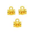 Vintage Zinc Alloy Three Way Single Dangle Perforated Large Hole Beads For DIY European Bracelet – Antique Bronze view 2