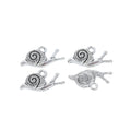 Antique Silver Zinc Alloy Snail Charm Pendant No.764968 for DIY Necklace Bracelet Jewelry Making view 2