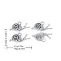 Antique Silver Zinc Alloy Snail Charm Pendant No.764968 for DIY Necklace Bracelet Jewelry Making view 1