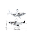 Antique Silver Zinc Alloy Shark Charm Pendant No.264512 for DIY Necklace Bracelet Jewelry Making view 1