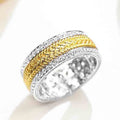 Direct Two Tone Women's Ring, Simple Fashion Trendy Niche Internet Style Jewelry view 2
