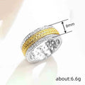 Direct Two Tone Women's Ring, Simple Fashion Trendy Niche Internet Style Jewelry view 4
